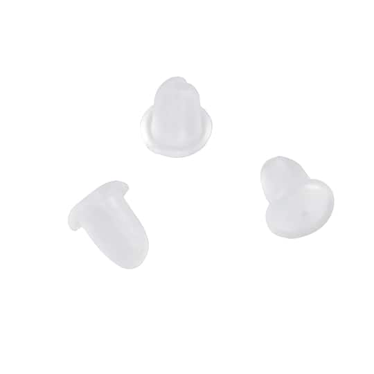 Bead Landing Plain Plastic Clear Earring Back | Michaels